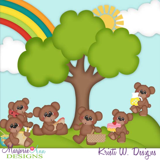 Teddy Bear Picnic Me SVG Cutting Files Includes Clipart - Click Image to Close